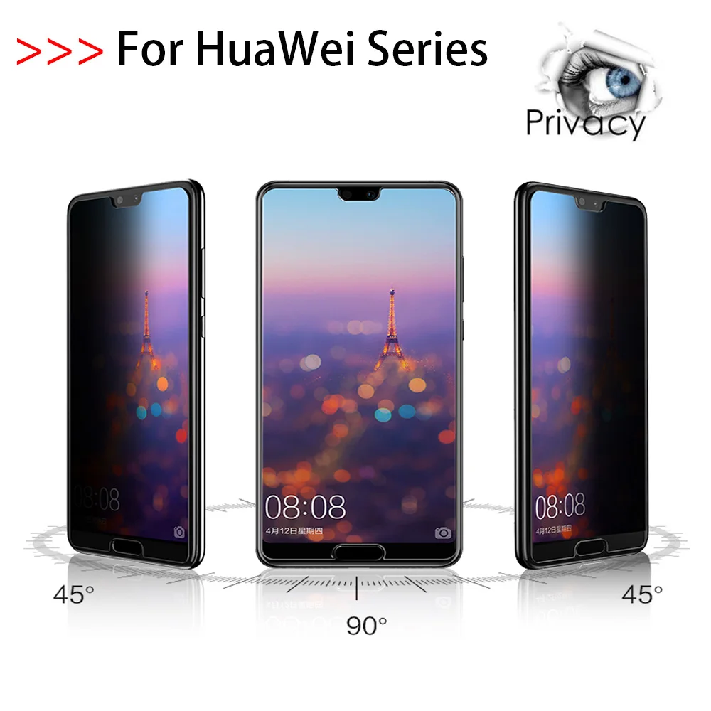 

Privacy Screen Protector For HuaWei Honor 9 10 V10 7X Honer 9 lite Anti-Peeping Tempered Glass For HuaWei Nova 3 3i 3e Maimang 6