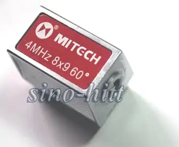 Mitech 60 градусов 4 МГц 8x9 мм угол луча контактный датчик для ультразвукового дефектоскопа
