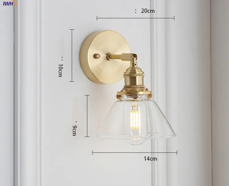 Iwhd Nordic Copper Wall Lamp Vintage Bedroom Beside Gl Modern Led Iwhd Nordic Copper Wall Lamp Vintage Bedroom Beside Gl Modern Led Lights Fixtures Bathroom Mirror Light Wandlamp Edison Aliexpress Imall