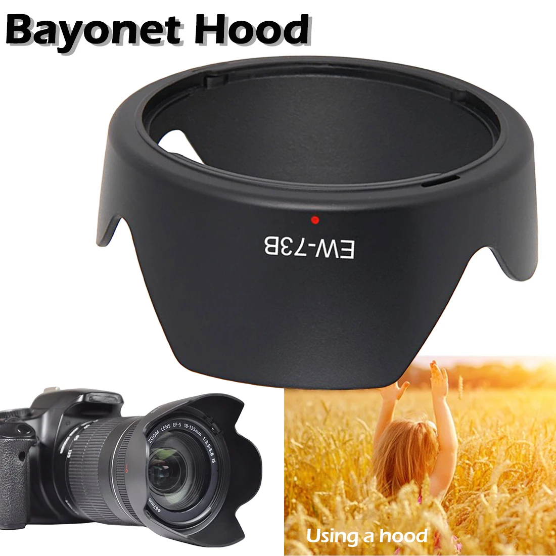 Аксессуары для камеры EW 73B Защитная бленда для объектива Canon EF S 17 85 мм f/4 5.6 IS USM 58 мм Резьбовое крепление в форме цветка для бленды|Бленды| | АлиЭкспресс