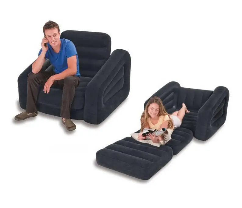 

Original 2 in 1 multifunctional folded up luxury single folding inflatable sofa lazy sofa bed loungers,air beanbag armchair