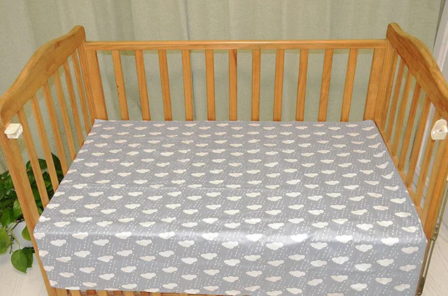 Простыня для детской кроватки, хлопок, простыни для новорожденных, с рисунком, для защиты окружающей среды, реактивная печать, размер: 150X90 - Цвет: Bed Sheet 10