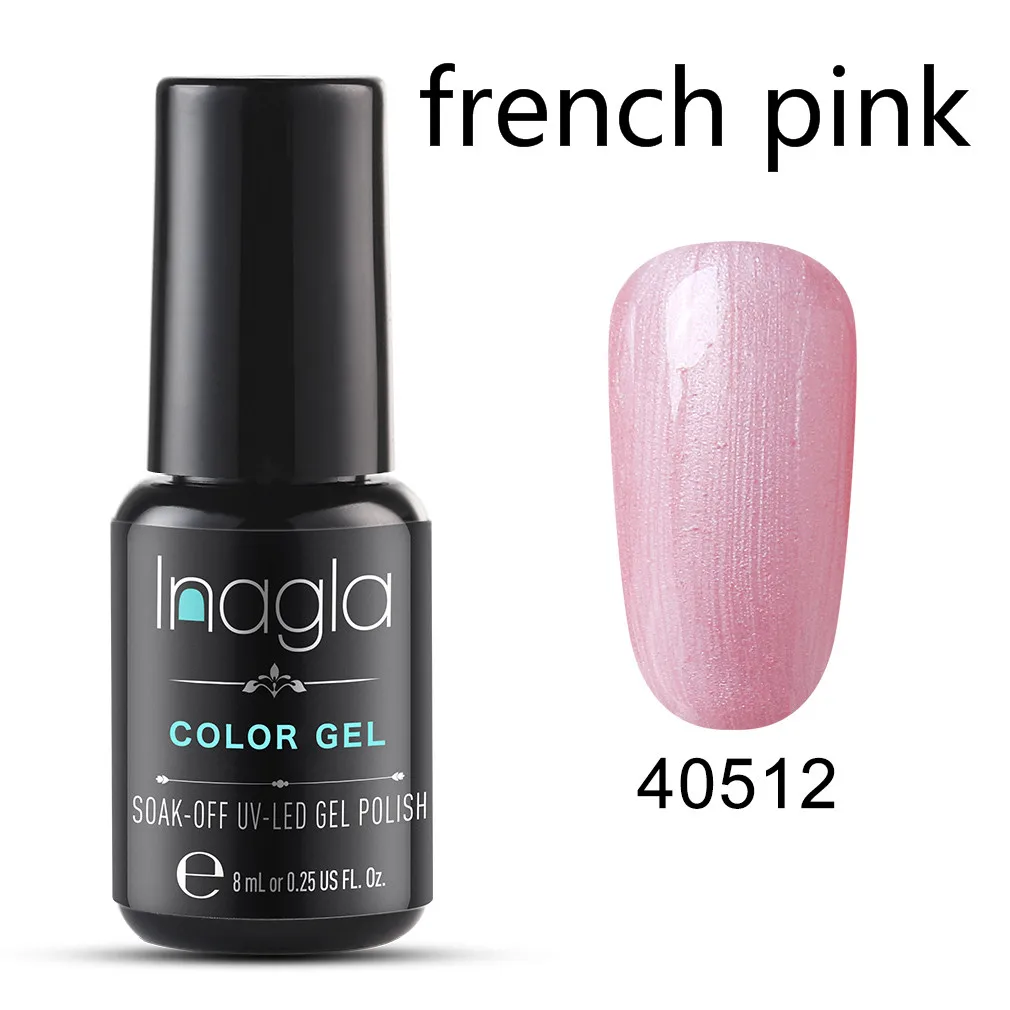 Inagla 8 мл УФ-гель для ногтей чистый цвет светодиодный Гель-лак замачиваемый Гель-лак Полупостоянный Гибридный лак Lucky Crismas - Цвет: 40512