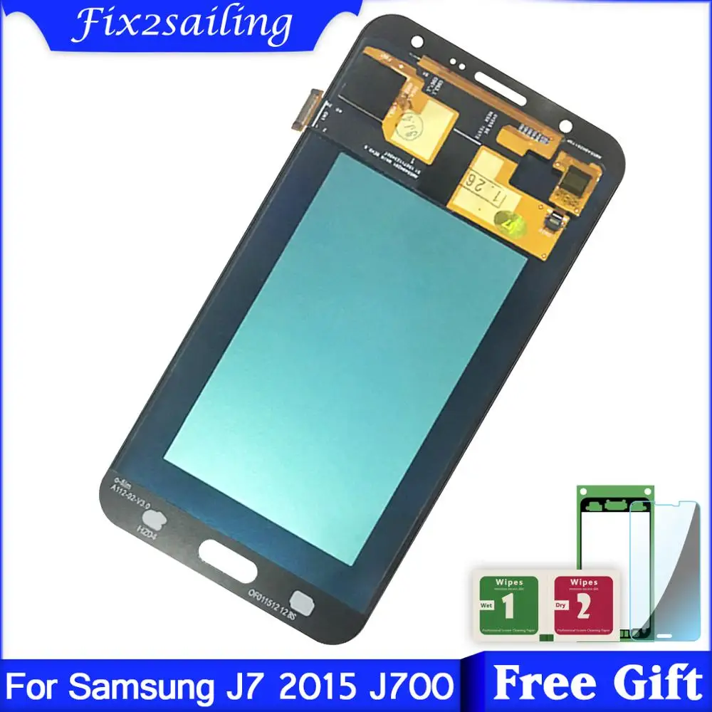 5 &quotSuper AMOLED для SAMSUNG J7 2015 J700 J700F J700M J700H ЖК-дисплей кодирующий преобразователь