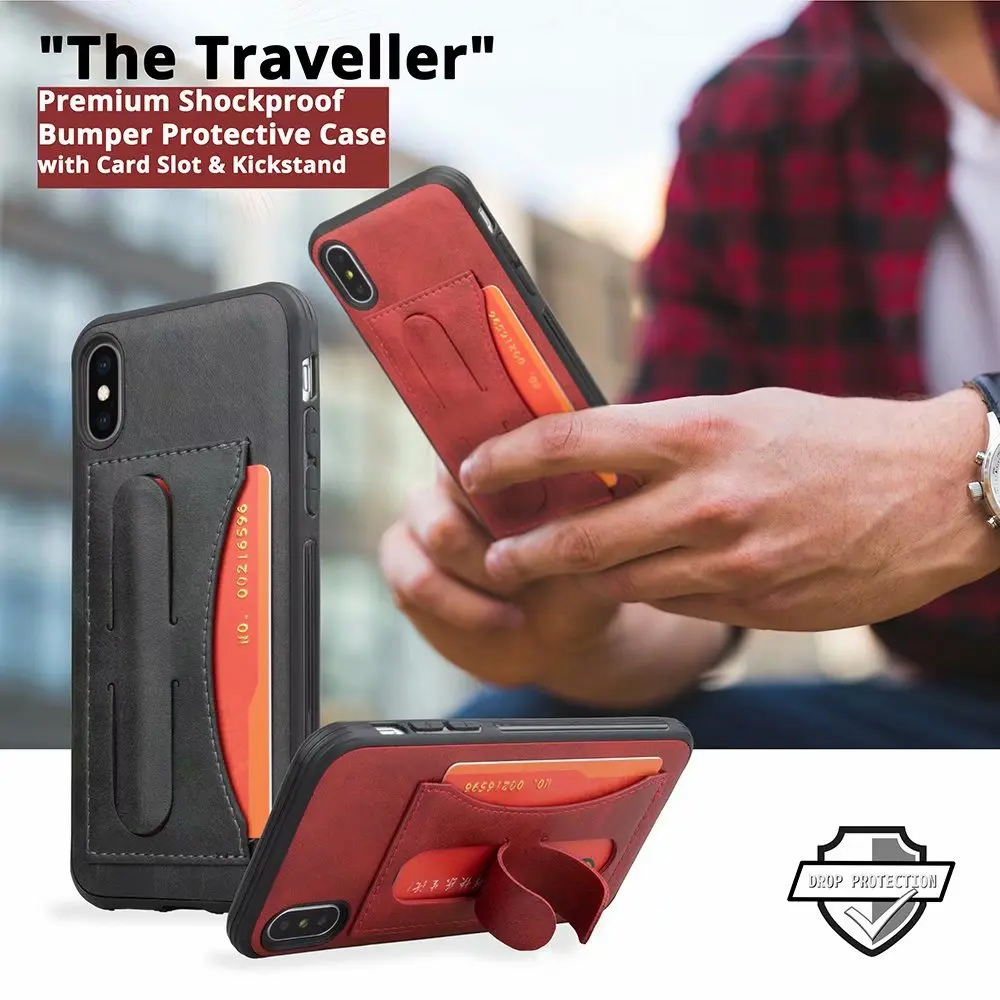 

Luxury Brand Case For Iphone XS Max X XR 7 8 Plus Case Soft Leather Phone Cover For Samsung Galaxy S10 Plus E Note 9 Card Holder