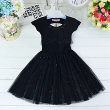 Платье для девочек; коллекция года; летнее кружевное платье принцессы с открытой спиной для девочек; Детские платья; детская одежда; бальное платье; цвет розовый, черный, От 3 до 9 лет