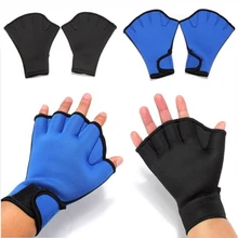 1Pair Blue Black Fingerless Duck Sphere Swimming Webbed font b Gloves b font for Surfing Swim