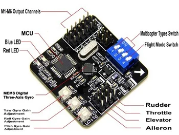 

Eagle N6-V2 Multi Rotor Copter Plane Flight control system KK flycam