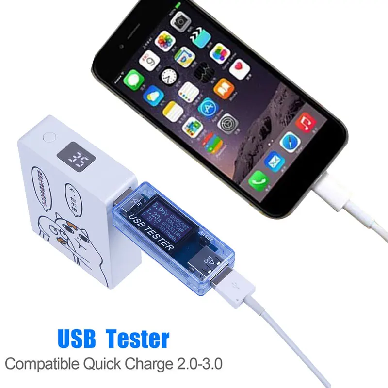 USB батарея тестер постоянного тока цифровой вольтметр power Bank Ток Напряжение
