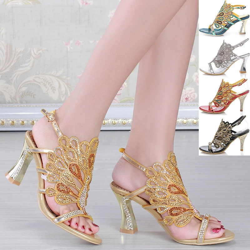 Casual Shoes Summer 2018 New Bohemian Sexy Handmade Rhinestone Diamond Thick With High Heeled Sandals Wedding Party Casual Shoes Summer 2018 New Bohemian Sexy Handmade Rhinestone Diamond Thick With High Heeled Sandals Wedding Party