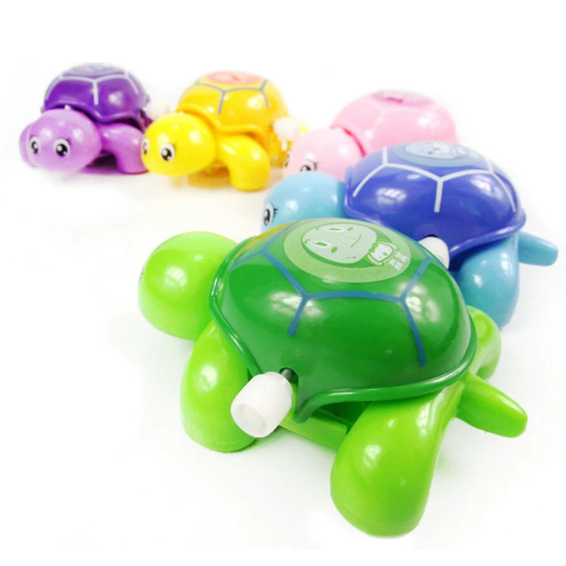 Brand Cute Cartoon Animal Clockwork Tortoise Baby Turtles Toys Crawling Wind UpToy Educational Kids Classic Toy Free shipping!