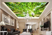 

Custom photo 3d wallpaper Non-woven picture Beautiful woods zenith ceiling mural wallpaper modern flowers wallpaper decoration