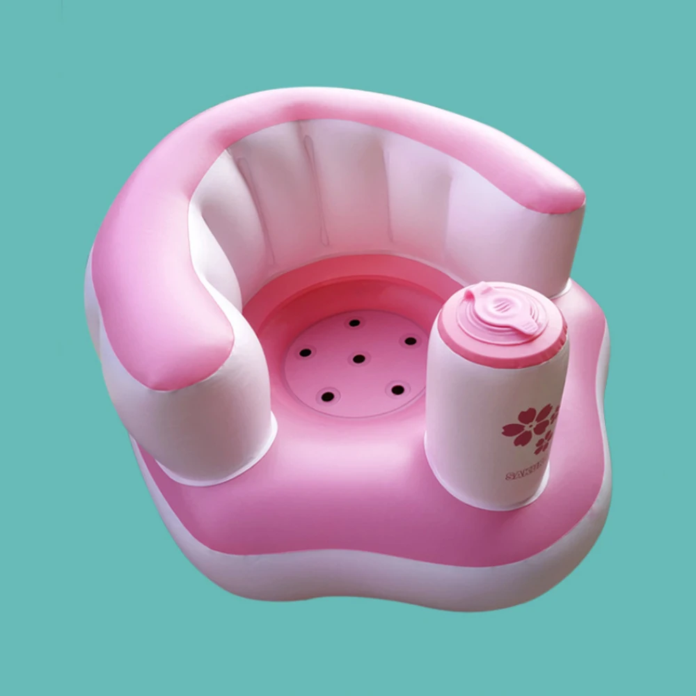 PVC Baby Kid Children Inflatable Bathroom Chair Seat Learn Portable Multifunctional Sofa Learning Seat Child Seat Dining Chair