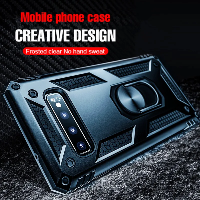 

Luxury Armor Car Holder Ring Soft Case On The For Samsung Galaxy A10 A30 A40 A50 A70 M10 M20 Silicone Full Shockproof Back Case