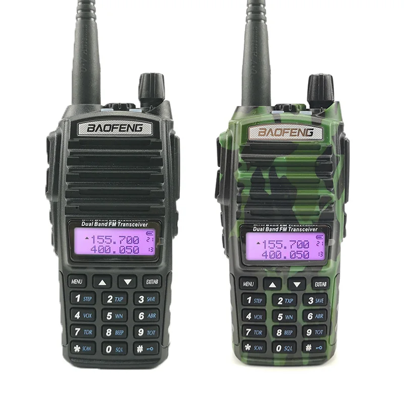 Baofeng UV-82 иди и болтай Walkie Talkie 8 Вт Dual PTT двухстороннее радио двухдиапазонный Портативный UV 82 трансивер UV82 Woki токи сертификатом от сертификационной радиостанций 50 км