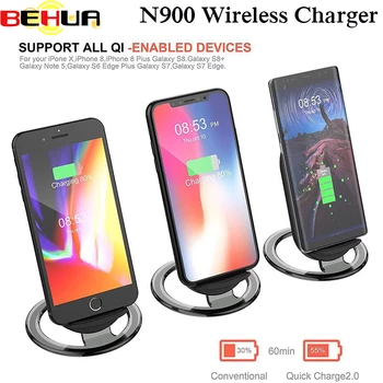 

Wireless Charger For Samsung Galaxy S9 S8 Plus Note8 S7 Egde Fast Qi Charger Wireless Desktop fast wireless charger for iphoneX