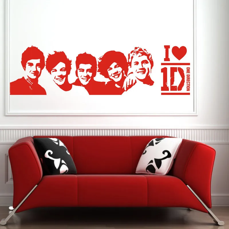 Diy Black Wall Sticker One Direction Poster Girls Bedroom Home
