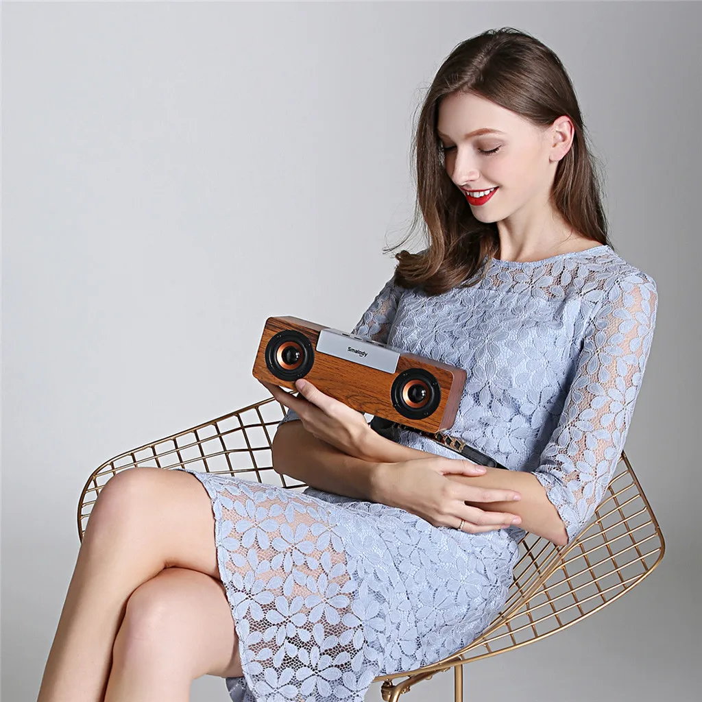 portable speaker Portable Wooden Bluetooth Wireless Speaker 3D HiFi Stereo TWS Loudpeaker FM E2R9 caixa de som portable speaker Portable Wooden Bluetooth Wireless Speaker 3D HiFi Stereo TWS Loudpeaker FM E2R9 caixa de som