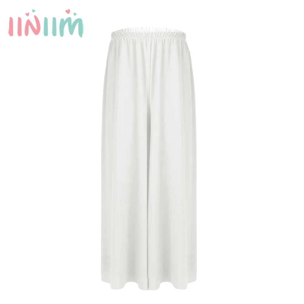 

iiniim 4-14Y Kids Girls Loose Wide Leg Palazzo Pants for Celebration of Spirit Praise Dance Summer Dancing Pants for Children's