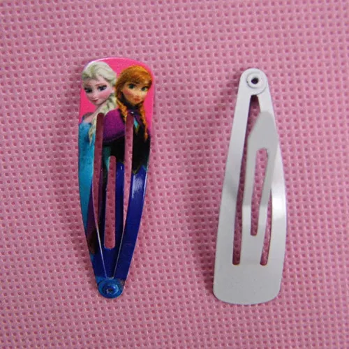 Комплект из 2 предметов с рисунком из мультфильма Эльза и Анна Олаф девушка шпилька заколки для волос заколки аксессуары для волос для маленьких девочек; вечерние подарки металлический зажимы - Цвет: 2pcs