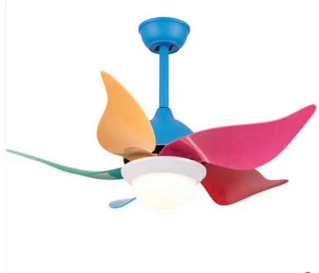 Modern LED 36 Inch Creative Ceiling Fans With Lights Bedroom Child Ceiling Fan Children 220 Volt