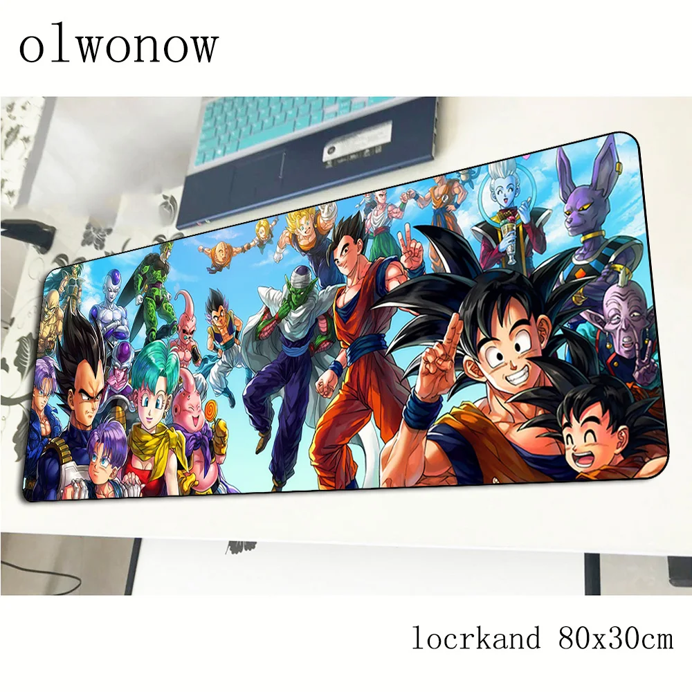  Dragon Ball mousepad 80x30cm Boy Gift gaming mouse pad big gamer mat anime game computer desk padmo