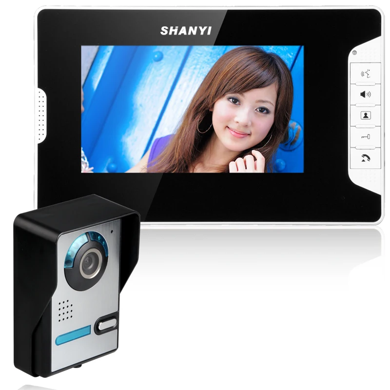 

MOUNTAINONE 7 Inch Video Door Phone Doorbell Intercom Kit 1-camera 1-monitor Night Vision