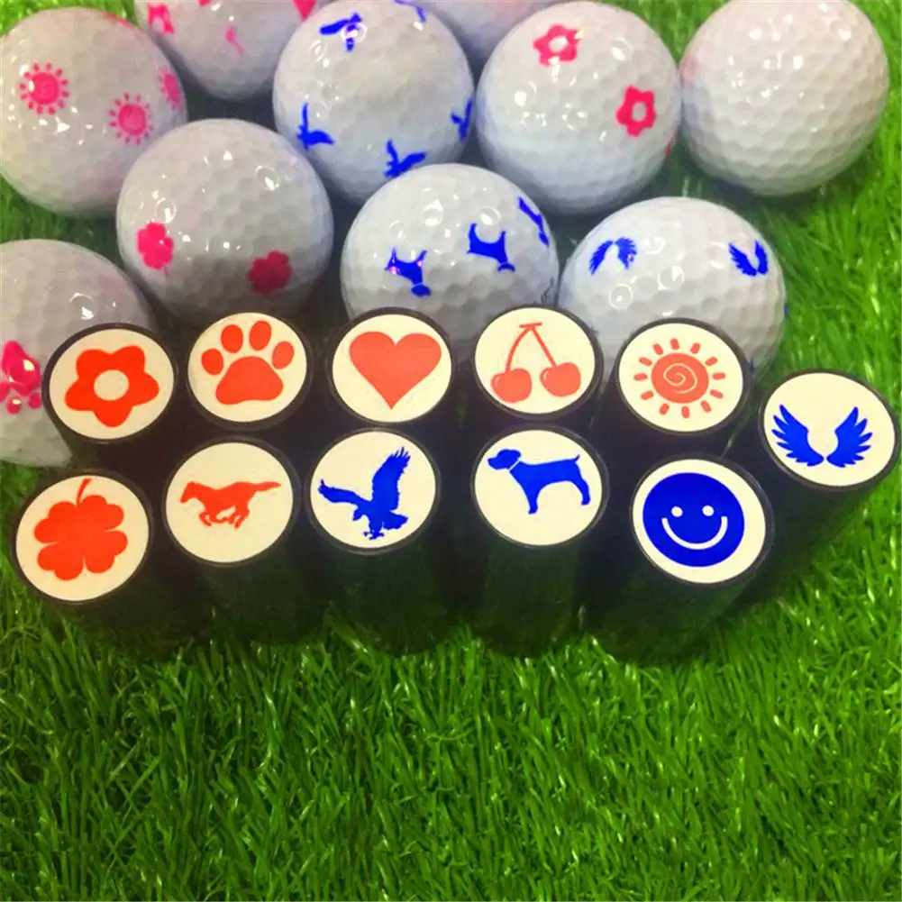 1Pcs Kleurvast Sneldrogende Golfbal Stamper Langdurige Golfbal Marker Indruk Seal Golf Club Gift golfer Souvenir