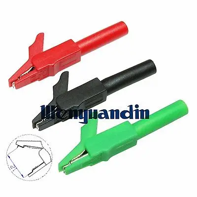 

10PCS Red-Black-Yellow-Green-Blue Insulated Crocodile Alligator Clip Test Connect 4mm For Banana Plug Multimeter CL4258