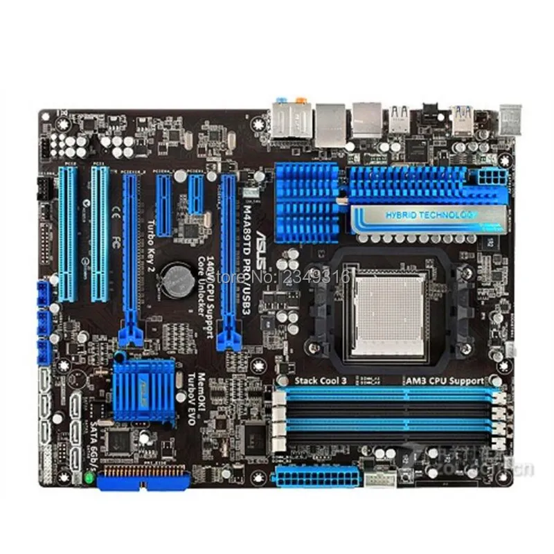 Материнская плата для Asus M4A89TD PRO/USB3 890FX Socket AM3 DDR3 оригинальная б/у материнская |