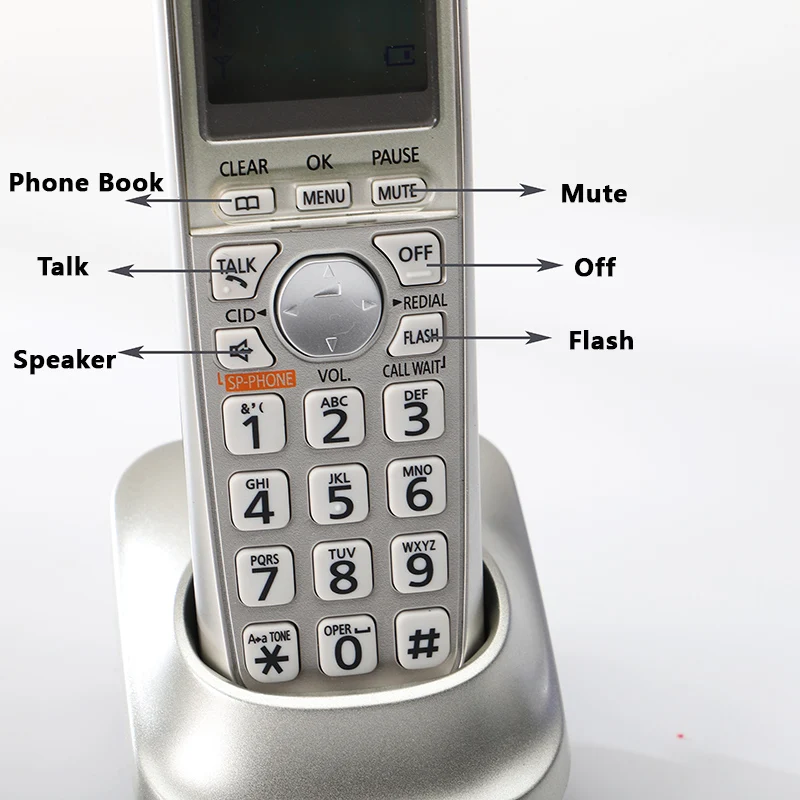 Домашний Беспроводной телефон DECT6.0 беспроводной с идентификатором звонка