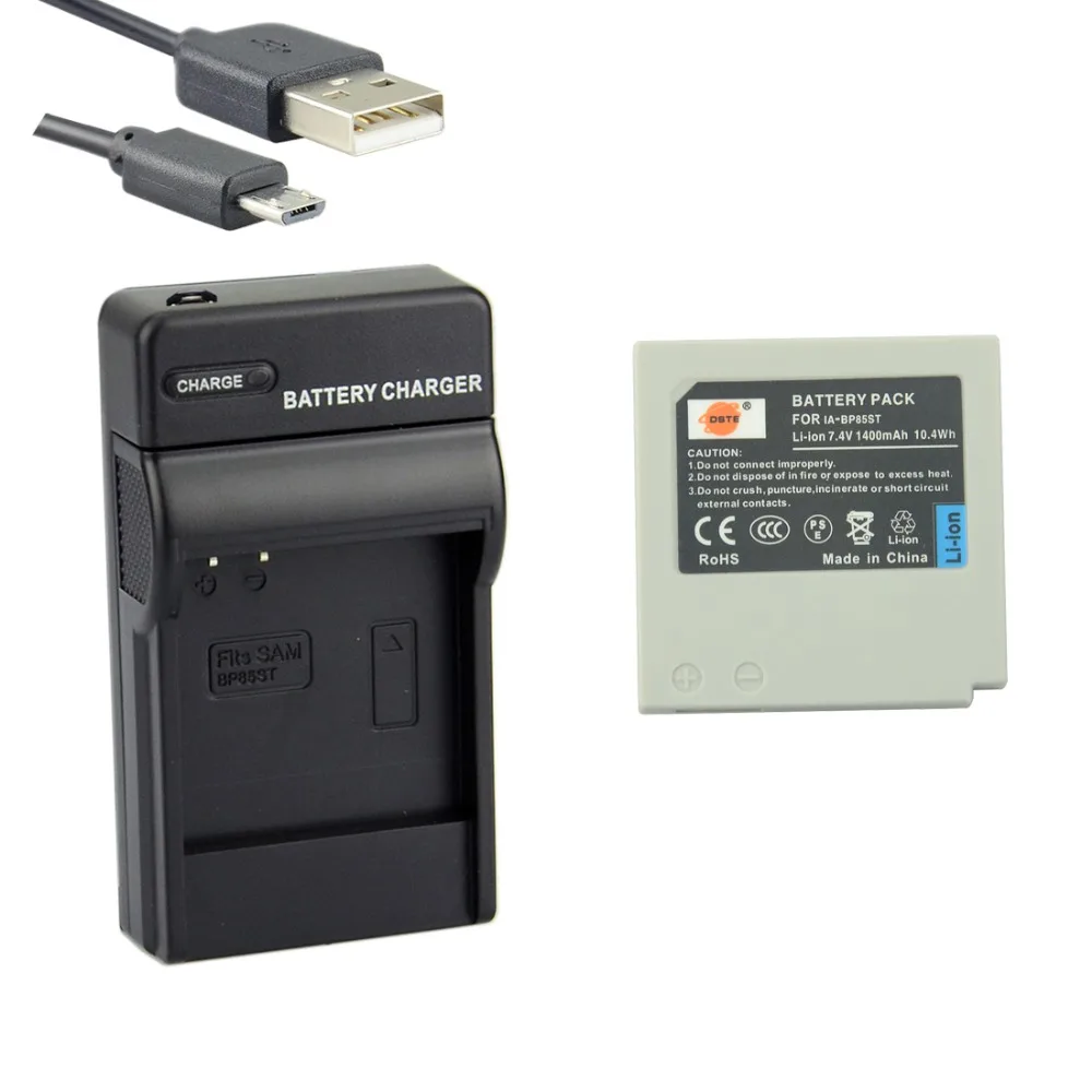 

DSTE IA-BP85ST Li-ion Battery with USB Charger for SAMSUNG SC-HMX10 HMX10A HMX20 HMX20C MX10 MX10A MX10P Camera