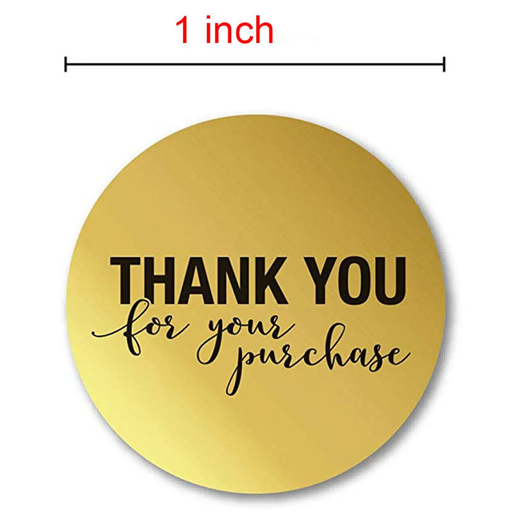 500PCS Thank You Kraft Handmade Stickers Wedding Decor Party Supplies Cards Box Package Thank You Label Sealing Stickers