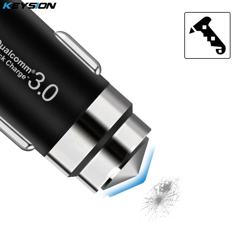 KEYSION Quick Charge 3 0 зарядное устройство QC 5V 9V 12V usb Автомобильное быстрое мобильный