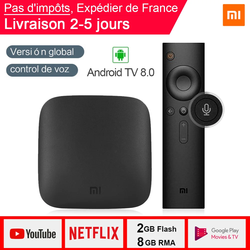 Xiaomi mi Box 3 Android tv 8,0 BT двухдиапазонный wifi 2 г + 8 г Google Сертифицированный голосовой поиск Xiaomi mi Box 3 Android tv 8,0 Xiao mi коробка