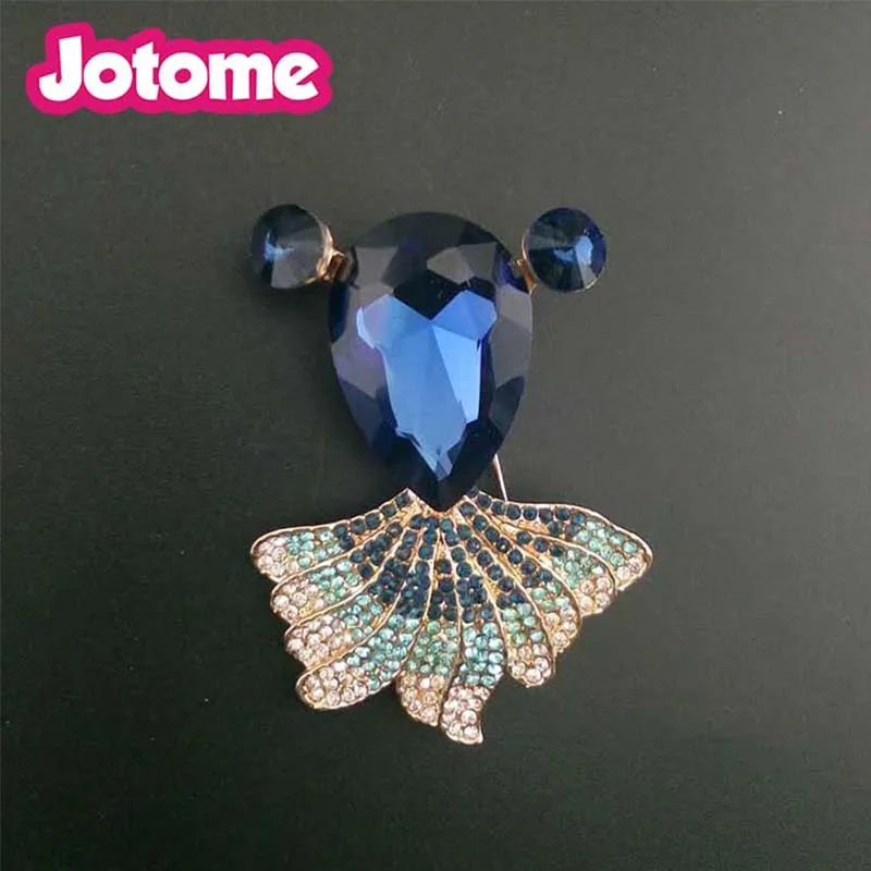 Женская одежда декоративные синтетический градиент Прекрасный Кристалл Rhinestone Хвост Teardrop Средства ухода за кожей с рисунком золотой рыбки Броши и Шпильки