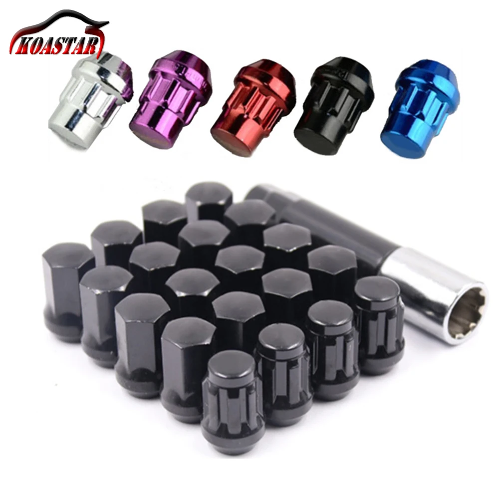 32mm Steel Wheel Nuts Race Lock Lug Nuts 12x1.5 12x1.25 20 Piecesin