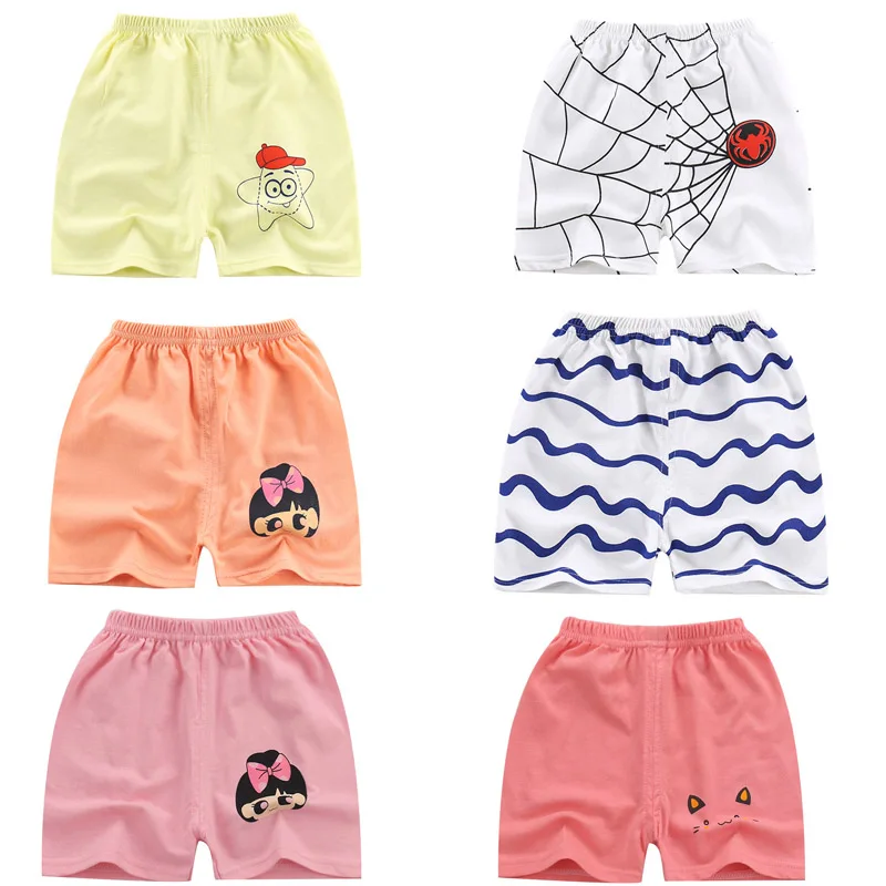 

2018 Kids Clothing Baby Girls Cotton Short Hot Summer Boys Harem Beach Pants Toddler Girl Cartoon Print Shorts Home wear Casual
