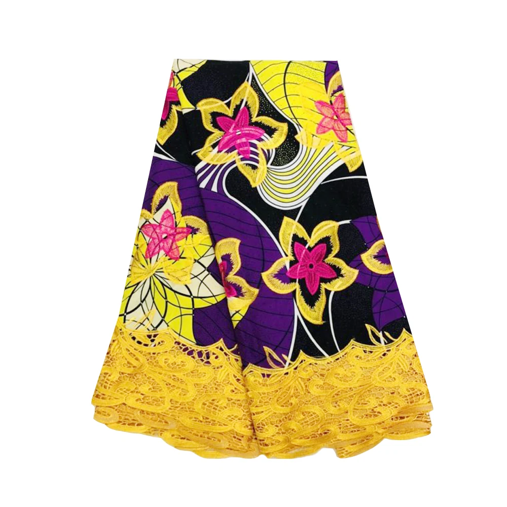 

Ankara Lace Wax African Veritable Super JAVA Block Prints Wax Fabric for Party Dress Pagne Dutch Cotton Wax Fabrics Embroidery
