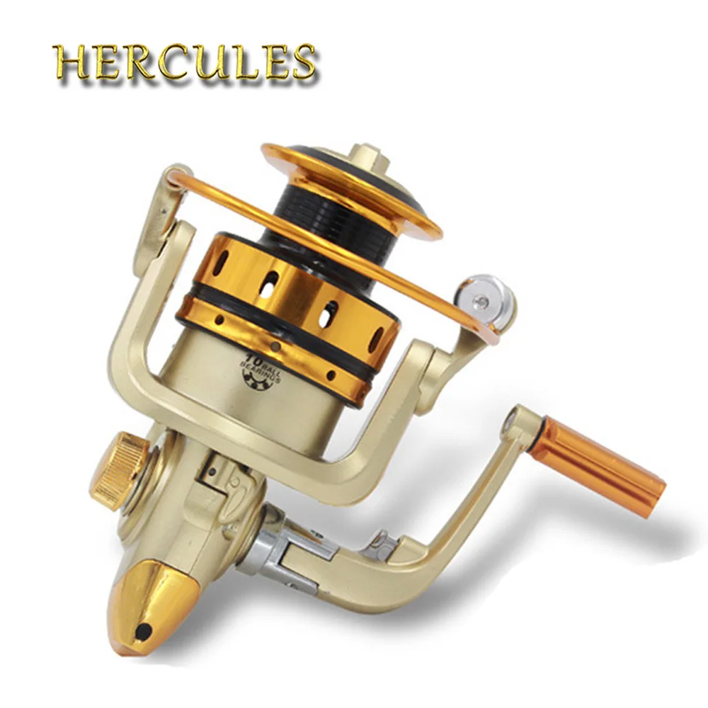 

Hercules Spinning Spool Fishing Reel 10 Bearings 5.1:1 Sea Carp Reels Worm Shaft Distant Wheel Carretilha De Pescaria Pesca Reel