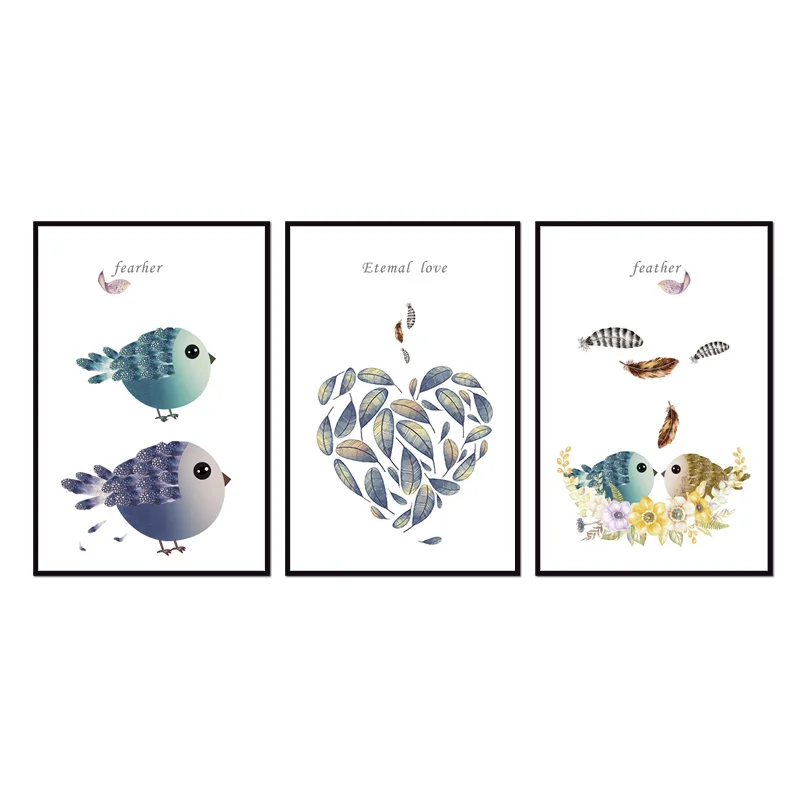 

Factory wholesale (No Framed) Modern Bird series Canvas Print On Canvas Printing Wall Pictures 12YM-A-617