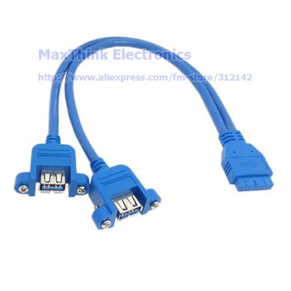 USB 3 0 двухпортовый женский винтовой Тип крепления к материнской плате 20pin кабель