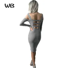 Heiße Verkäufe 2016 Herbst Neue Sexy Frauen Bodycon Verband-kleid Backless Club Mädchen Kleidung Vestidos de festa Mantel