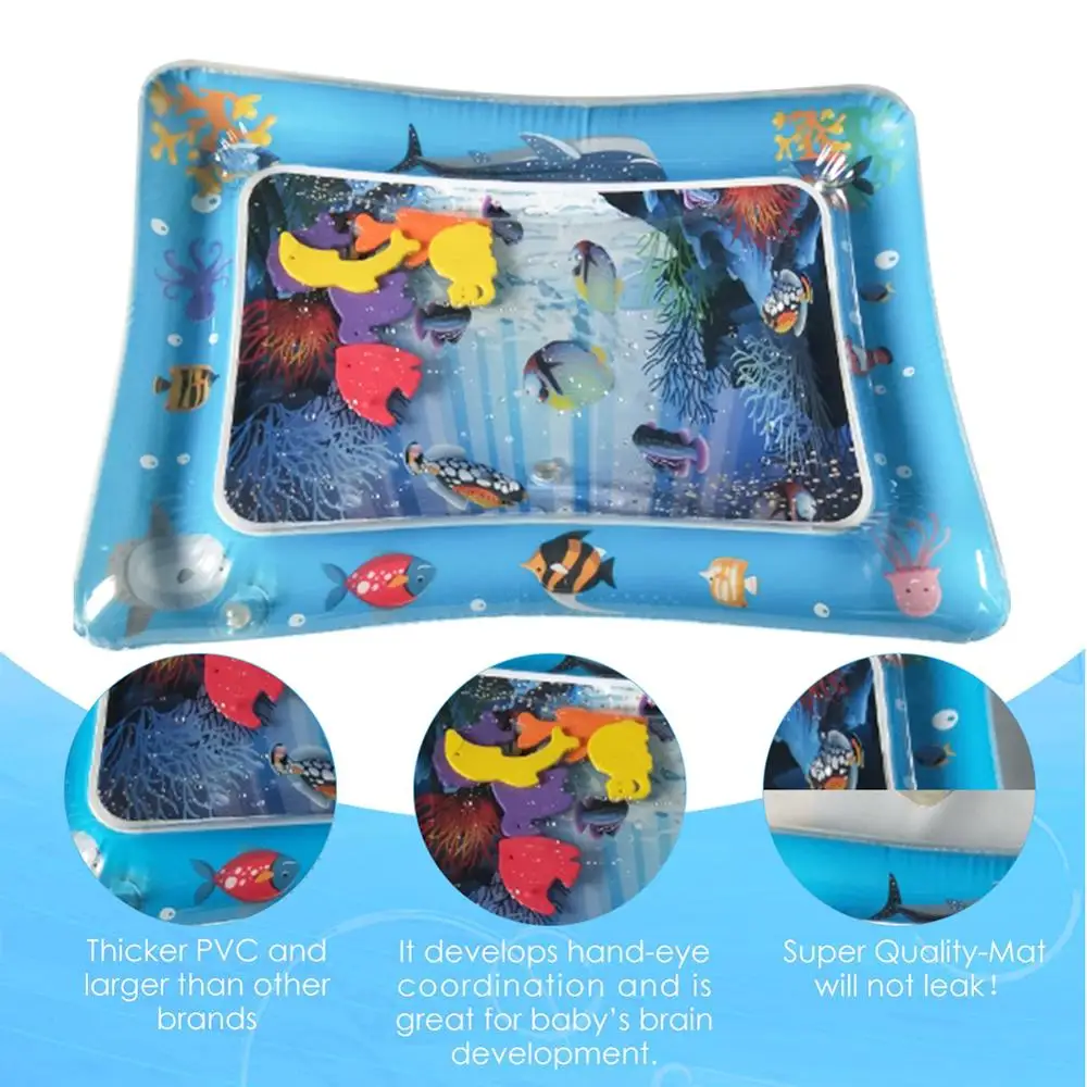 

Inflatable Infants Tummy Time Activity Mat Baby Play Water Mat Toys for Kids Mat Summer Swimming Beach Pool Game Baby Gym