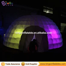 6X3 м светодиодный светильник надувная купольная палатка для шоу прочная надувная палатка в форме иглу для свадебной вечеринки игрушка палатка юрта
