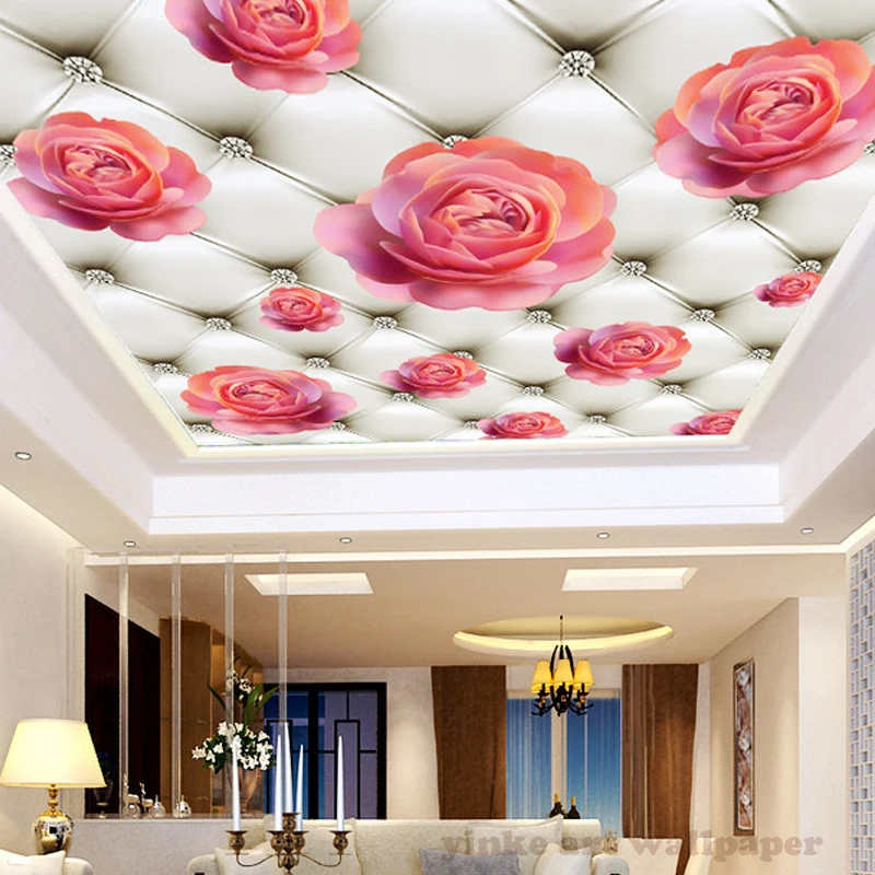 Personalizado Mural Teto Wallpaper 3D 3d diamante