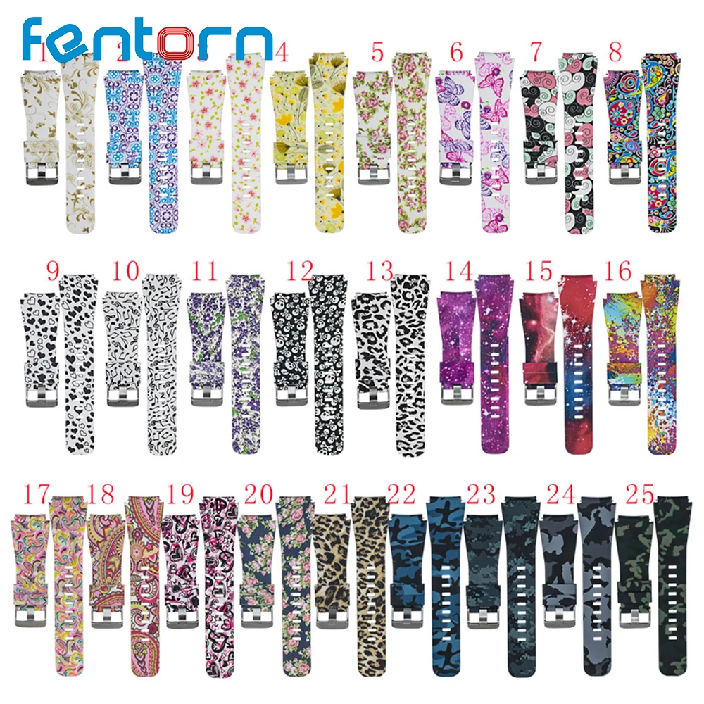 

Fentorn 25 Colors Strap for Huami Stratos 1 2 Smart Watch 22mm Bands Replacement strap Accessories for LT03 Smart Watch