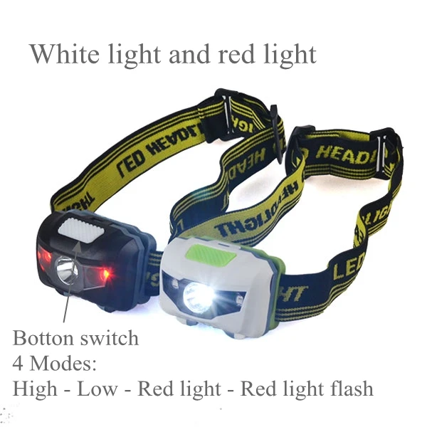 AAA Battery Plastic Super Bright LED Head Flashlight for Camping (13)
