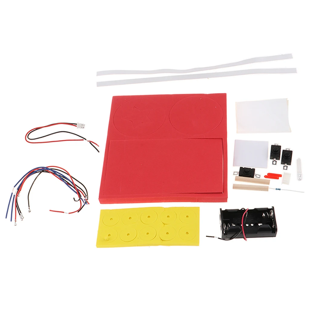  Children DIY Electric Generator Motor Power Lamp Color Changing Kids Assemble Toy Kindergarten Scie - 33016780726