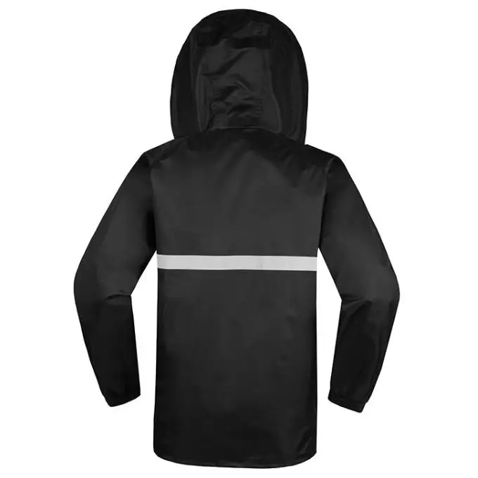 Men's women's Hi Vis Waterproof Rain suit rain Set black rainwear rain coat waterproof reflective safety raingear